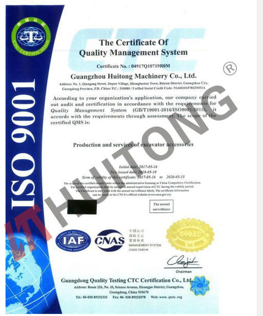 КИТАЙ Guangzhou Huitong Machinery Co., Ltd. Сертификаты